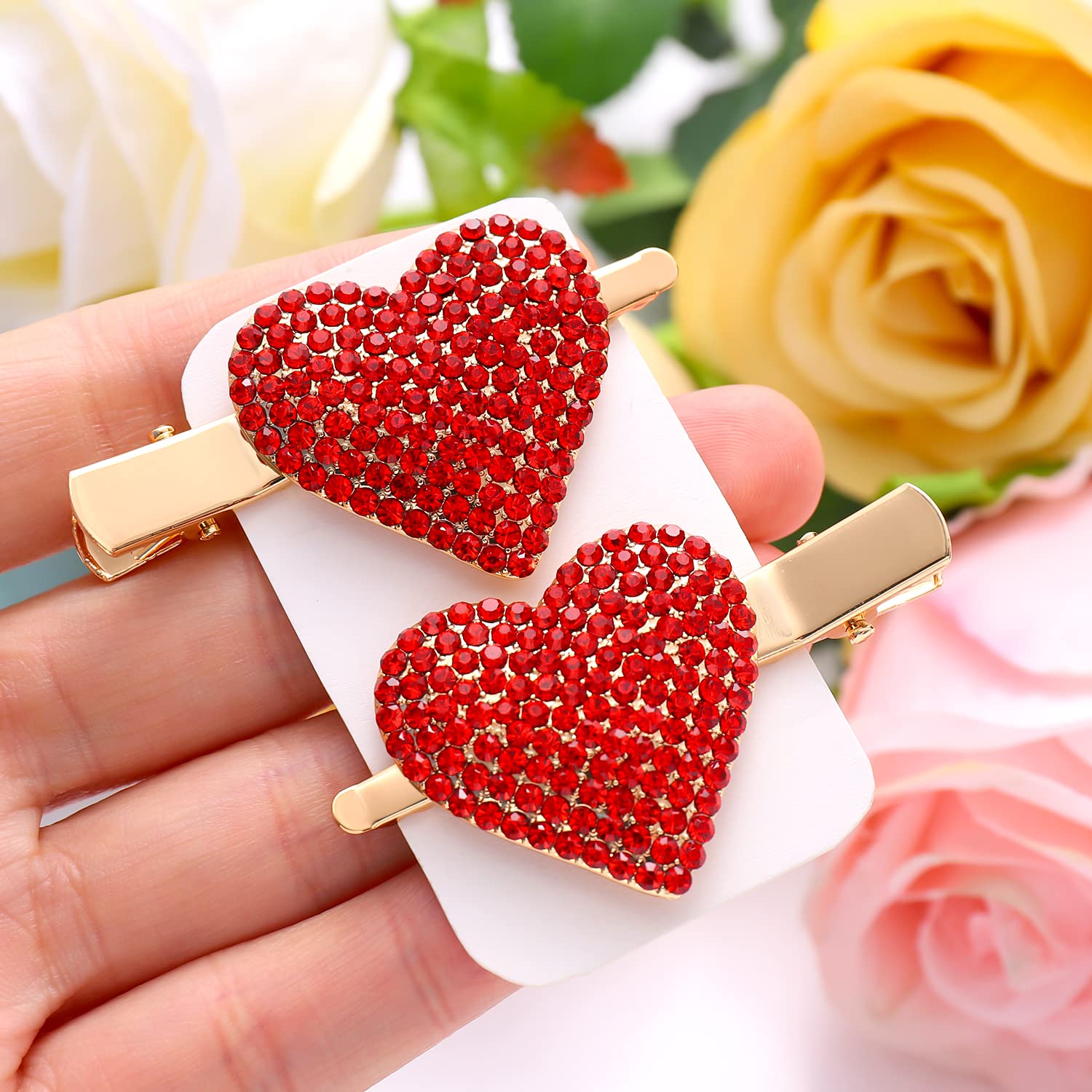 Amazon.com : NVENF Valentine's Day Heart Hair Clips for Women